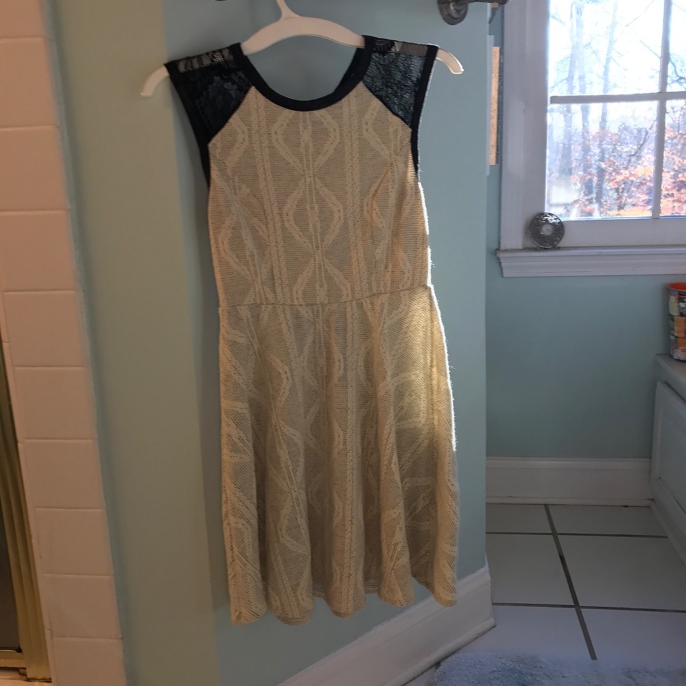 White Ana black Lacey dress